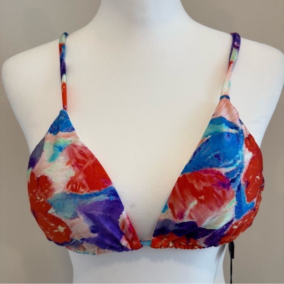 PatBO Violet String Bikini Top Cherry Large - Picture 1 of 7